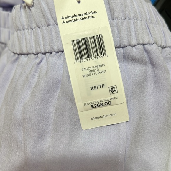 NWT Eileen Fisher
Silk Georgette Crepe Elastic Waist Wide Leg Pleated Pants - Picture 6 of 6